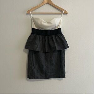 Elegant Black and White Women's Tube Top Dress